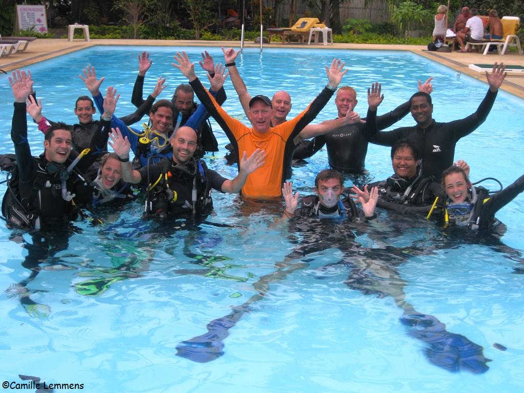PADI Course Director Camille Lemmens teaching dive instructor courses