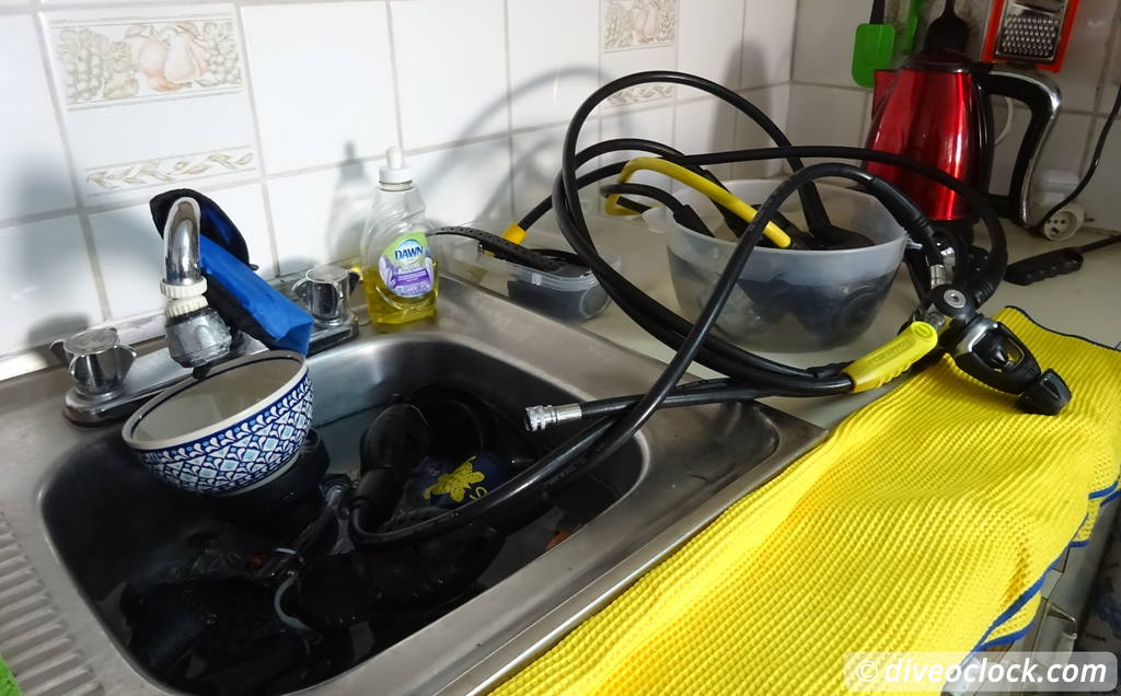 cleaning regulator soak scuba